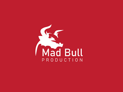 Mad Bull Production branding design flat graphic design illustrator logo minimal vector