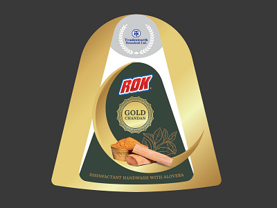 Gold Chandan Hand wash branding chandan design gold gold foil graphic design handwash label design rok