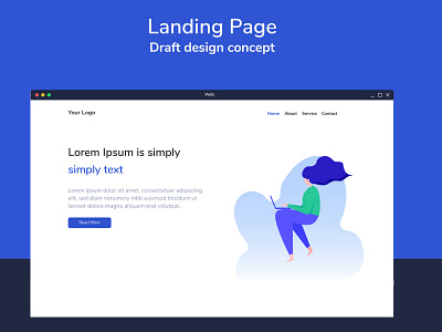 Design landing page design illustration logo minimal typography ui ux vector web website