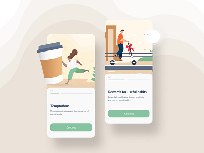 Useful habits app design app design flat habits health illustration minimal ui useful ux vector web