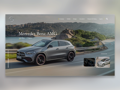 Mercedes Benz Landing Page design prototype ui ux web design