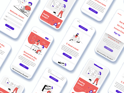 SendHelp Quarantine App app branding design illustration typography ui ux vector web website