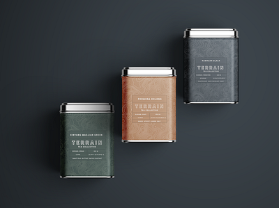 Terrain Tea Collective Packaging branding design minimal neutral packaging packagingdesign