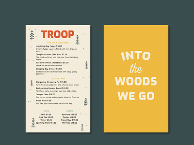 Menu concept for TROOP