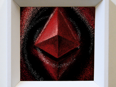 Inktober Day 1: Crystal airbrush black branding crypto cryptocurrency design digital painting etherium icon illustration logo nft photoshop red