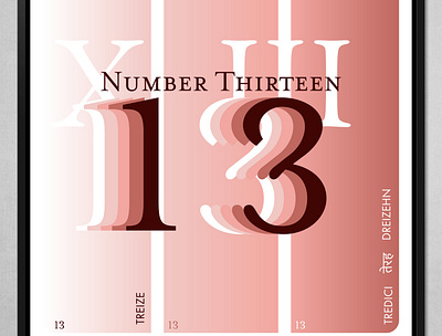 #13 13 branding design digital painting fun graphic design illustration logo number thirteen numbers photoshop tredici ui