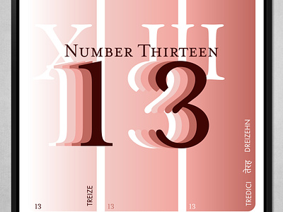 #13 13 branding design digital painting fun graphic design illustration logo number thirteen numbers photoshop tredici ui