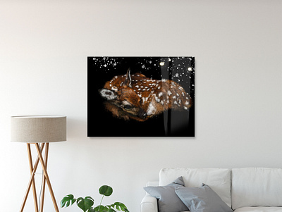 Fawn animal abstract painting animal art art branding deer design digital painting fawn graphic design illustration photoshop wall art