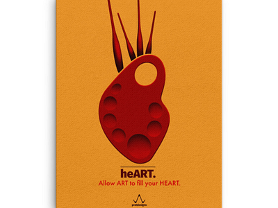 heART art branding design digital painting graphic design illustration logo marketing palette photoshop poster red ui ux vector yellow