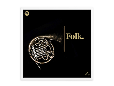 Spotify Playlist, Folk 3d animation branding design digital painting folk music french horn graphic design illustration logo motion graphics photoshop spotify ui ux vector