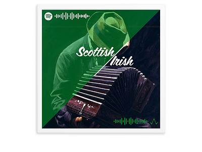 Spotify Playlist, Irish/Scottish 3d animation branding cover art cover design design digital painting graphic design green illustration irish logo motion graphics music photoshop scottish spotify ui ux vector