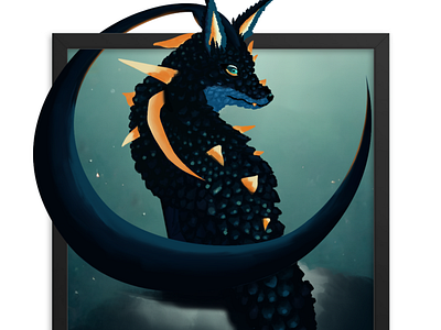 Dracanine canine digital painting dragon fox illustration photoshop