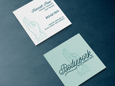 Bodywork Logo and Card Design branding design icon illustration logo massage mudra reiki yoga