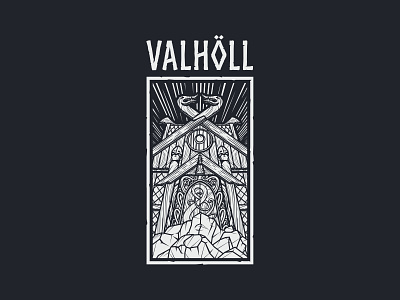 Valholl branding design illustration pagan tshirtdesign tshirtprint valhalla vector viking