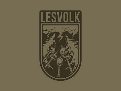 Lesvolk in the Skull Forest branding design forest illustration logo skull vector
