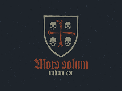 Mors solum initium est branding design illustration logo skull vector