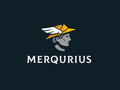 Merqurius branding design gods logo vector