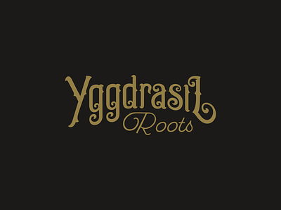 Viking book "Yggdrasil roots" logo branding design logo pagan text type typography vector