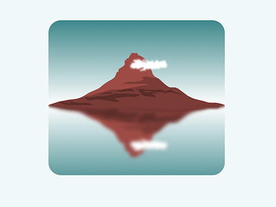 Mountain art clouds design graphic design illustration illustrator minimal mountain shades ui vector