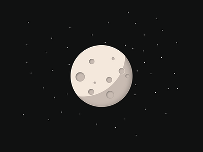 Moon Crater Illustrator crater design graphic design illustration illustrator minimal moon vector