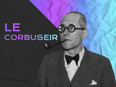Le Corbusier art design graphic design illustration ui vector