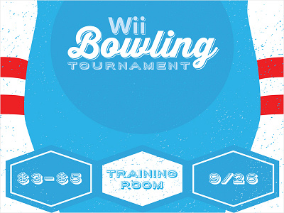 Company Wii Bowling Tournament Poster