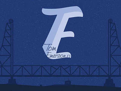 Tom Emerson - Logo & Gig Poster gig poster logo design memorial bridge portsmouth the gaslight company tom emerson uss albacore