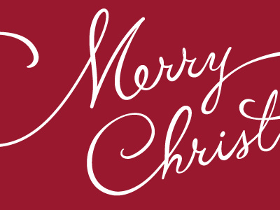 Merry Christmas christmas merry red script type