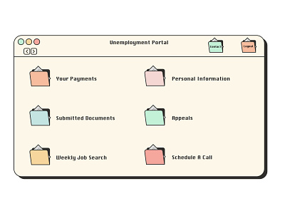 Retro Unemployment Website Portal branding design illustration mac retro web design webdesign website website design
