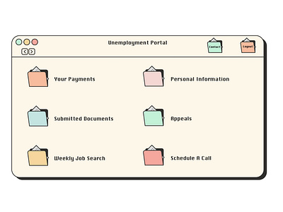 Retro Unemployment Website Portal