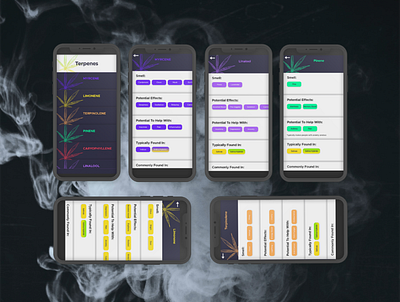 Terpenes app branding design terpenes ui ux