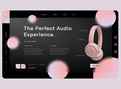 JBL Concept Design design headphones jbl minimal minimalui ui uidesign uxui webdesign website