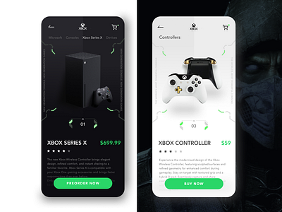 XBOX Shop App Concept design minimalui ui uidesign