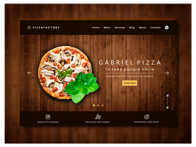 Pizza UI Landing Page Design