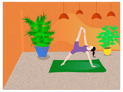 Yoga page art using adobe illustrator