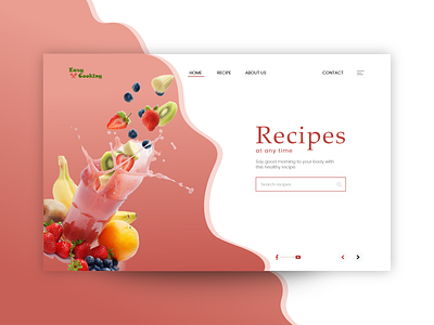 Food Recipe Website Landing Page