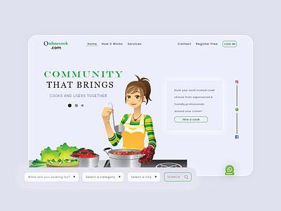 Find a Cook near you design illustration ui ux vector webdesign website design websites