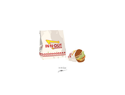 In N Out art branding design flat illustration illustrator minimal type vector