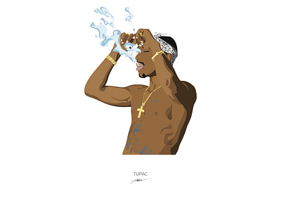 Tupac animation art branding design illustration illustrator minimal rapper tupac ui vector