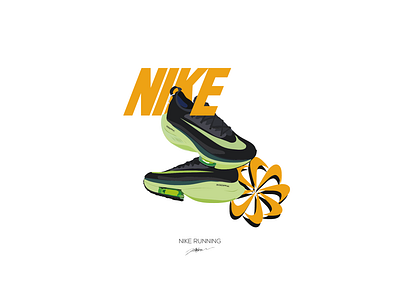 Nike Alphafly Next% art branding design flat illustration illustrator minimal nike nike running type vector