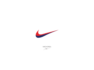 Nike Korea art branding design flat illustration illustrator logo design logotype minimal nike nike air vector