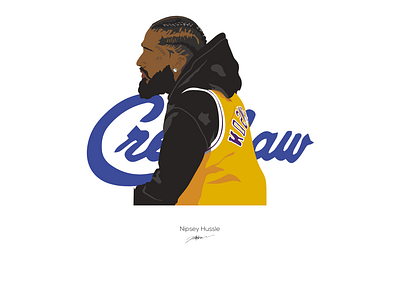 Nipsey Hussle art design hiphop icon illustration illustrator minimal nipseyhussle vector