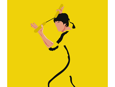 Bruce Lee art branding bruce lee design flat illustration illustrator minimal type vector