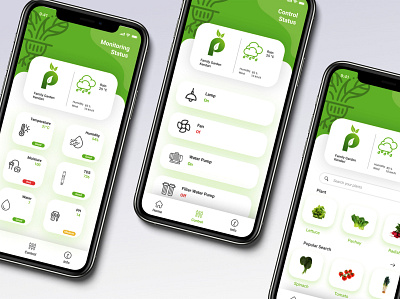 PHITA PONIC APPLICATION agriculture agriculture business consulting app design flat hydroponics iot development ui design ux