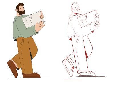 Parcel adobe illustrator character character design flat flat illustration illustraion illustration new vector vector illustration