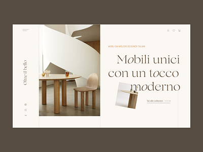 OLTRE IL BELLO Furniture design studio concept design furniture studio ui ux webdesign