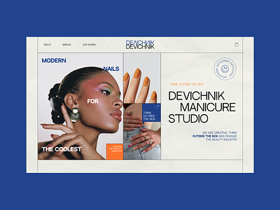 Manicure studio webdesign concept beauty concept design fashion manicure nails ui ux webdesign
