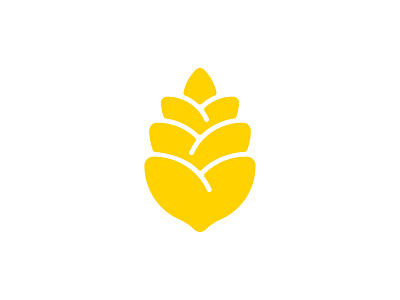 Wheat branding design flat icon illustration logo