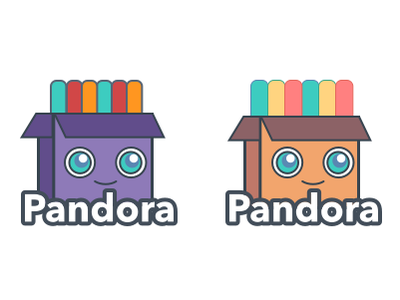 Pandora Logo cartoon character cute cute adorable friendly fun mascot