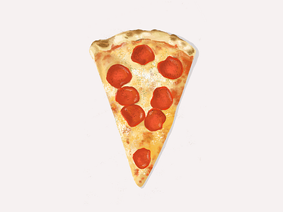 Slice of Pizza cheese food illustration ipad pepperoni pizza procreate sketch slice